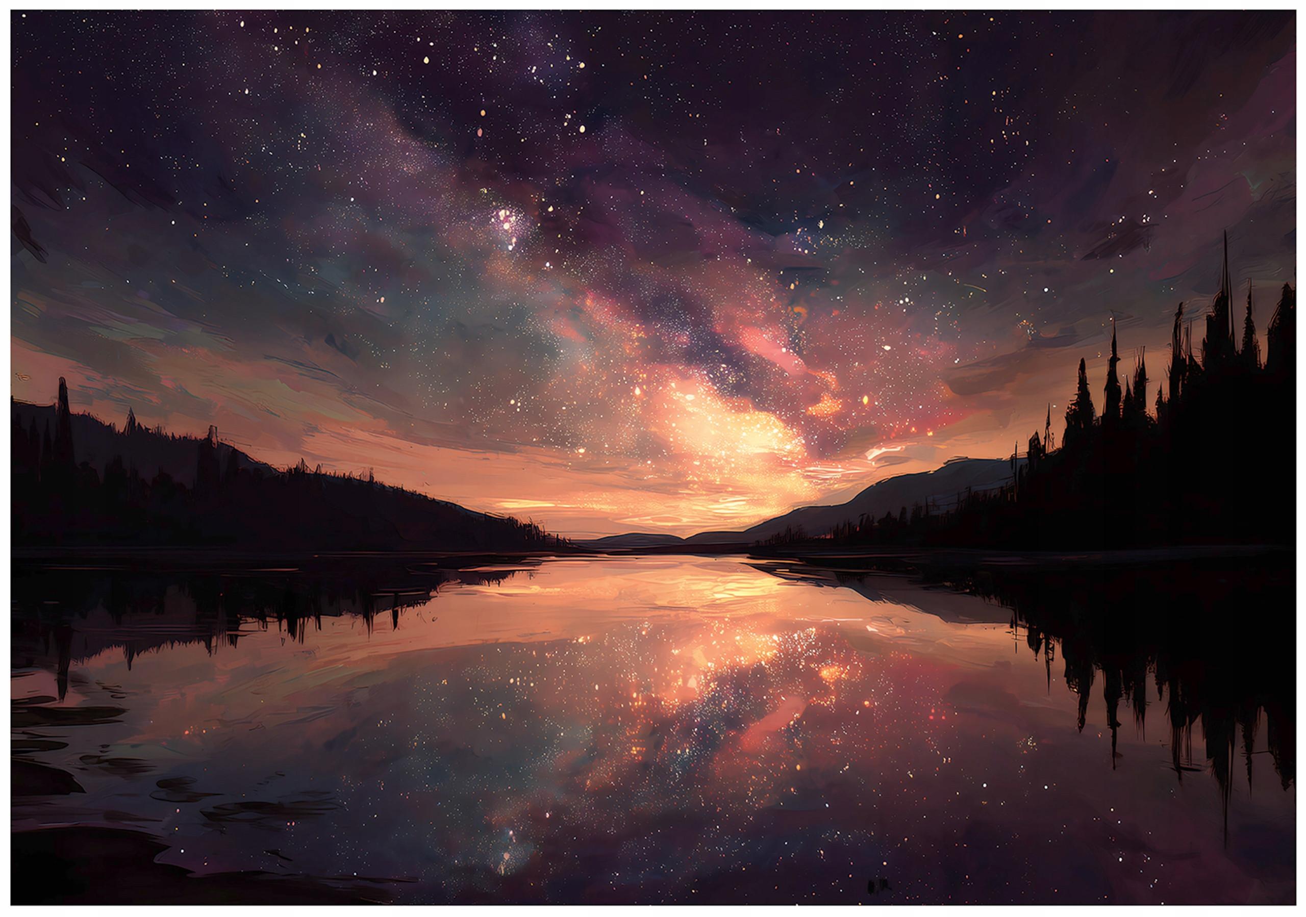 FOTOTAPETE See Natur Lila 200x140 cm - Multicolor, Papier (200/140cm) - Wallarena