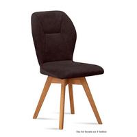 ESSZIMMERSTUHL drehbar (4er-Set) Draga 51x92x60 Eiche geölt/Espresso - Eichefarben/Dunkelbraun, Kunststoff (60/92/51cm) - 58aufmkessel