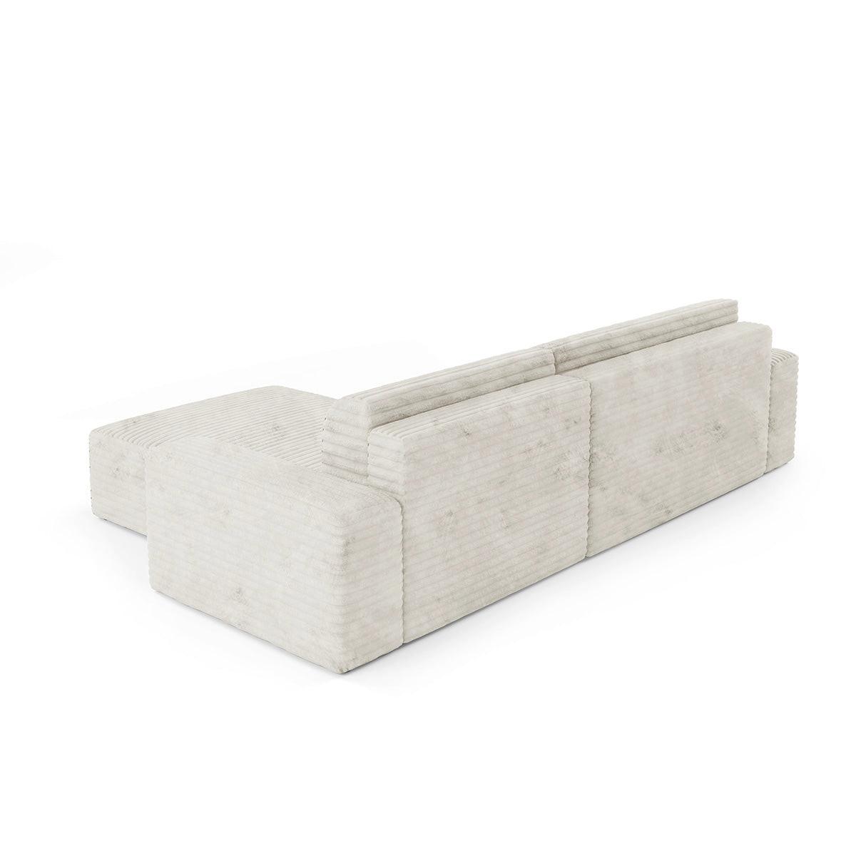 ECKSOFA Fabio 3 Sitzplätze Weiß - Weiß, Holz (300/185cm) - Petits-meubles