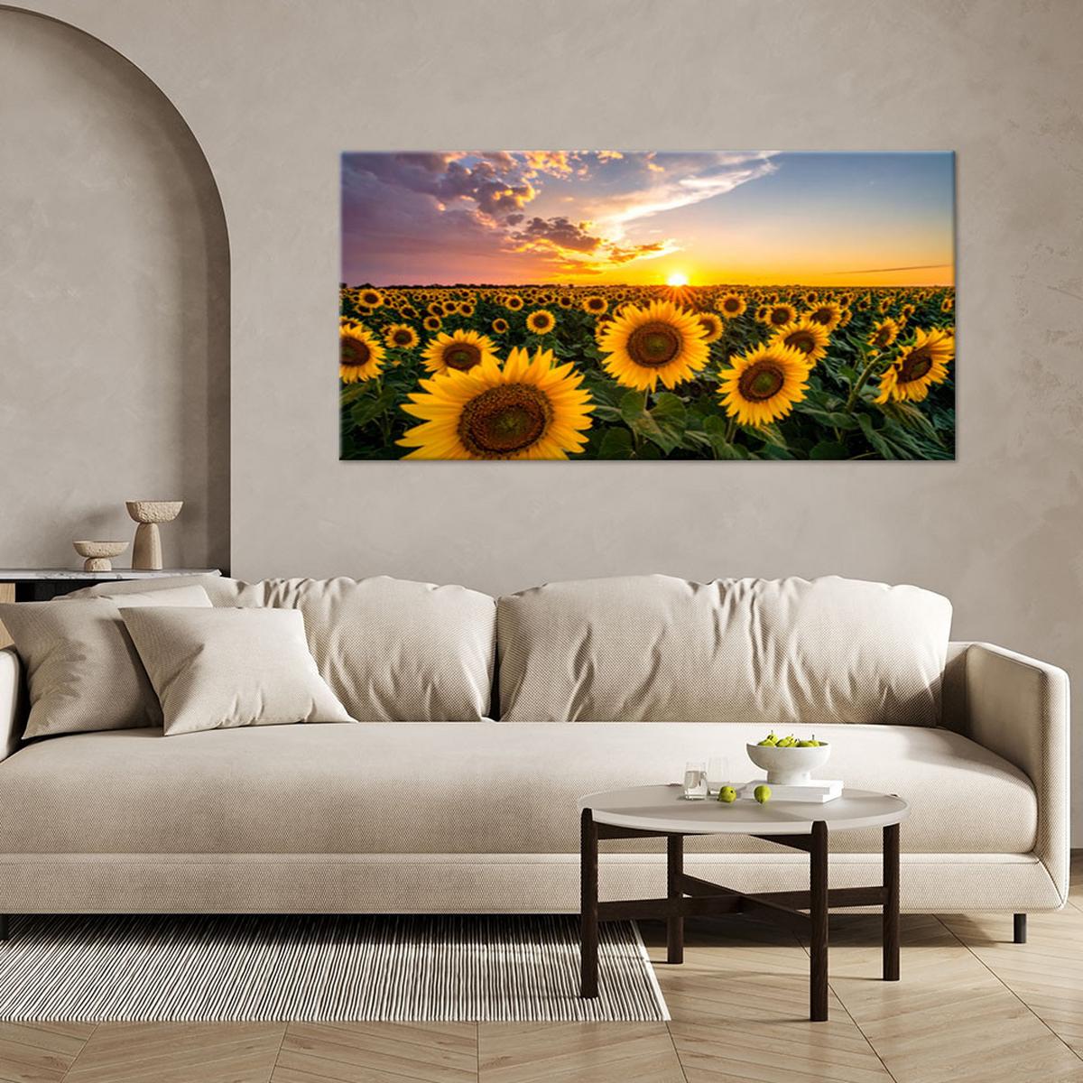 LEINWANDBILD Landschaften 100x50cm - Gelb, Textil (100/50cm) - Feeby