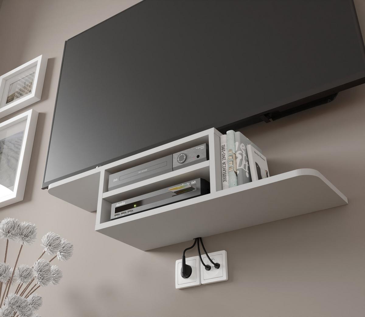 TV LOWBOARD Weiß 90/20/22 - Weiß, Holzwerkstoff (90/20/22cm) - RAUMHIRSCH FURNITURE