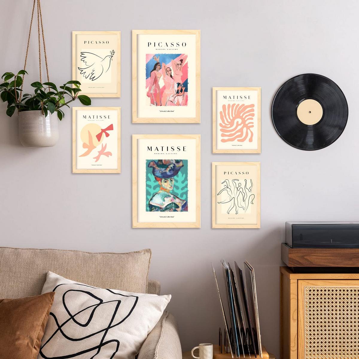 POSTER Set Mit 6 Von Picasso Und Matisse Körper A3 & A4 Rahmenlos - Klar, Papier (29/3cm) - Nacnic