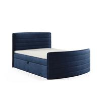 BOXBETT Ambra In Elisa Velvet - Blau, Holzwerkstoff/Textil (120/200cm) - Fun Möbel