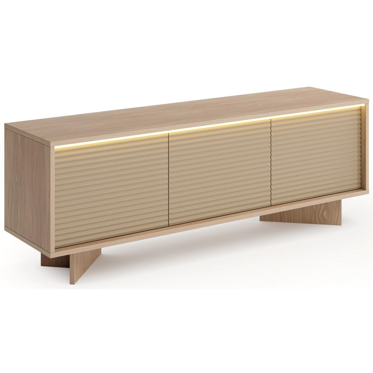 TV-LOWBOARD Semi 153 cm - Beige, Holzwerkstoff (153.9/54.4/40cm) - Selsey