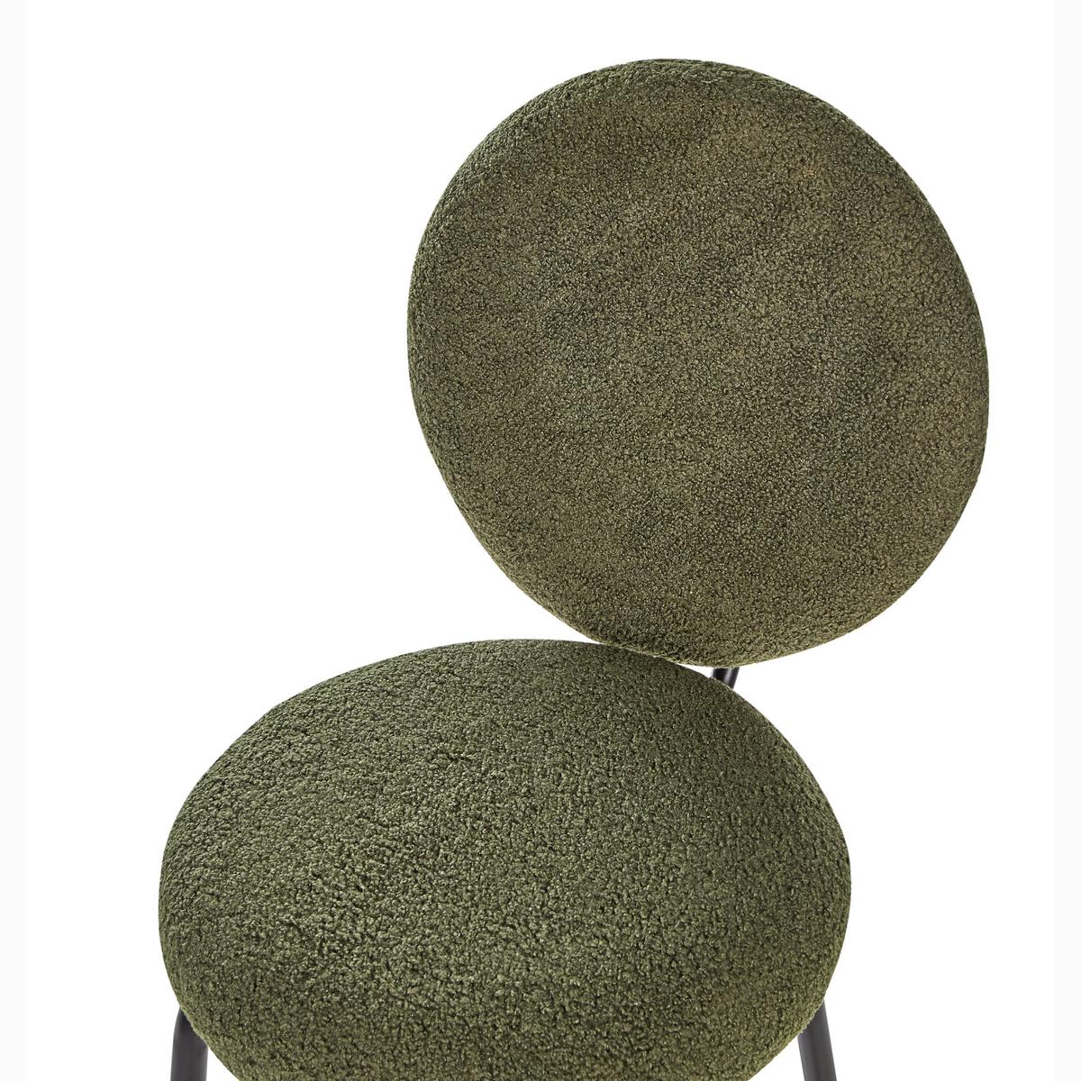 BARHOCKER 2er-Set Dunkelgrün Emery - Dunkelgrün/Schwarz, Textil (43/107/43cm) - Beliani