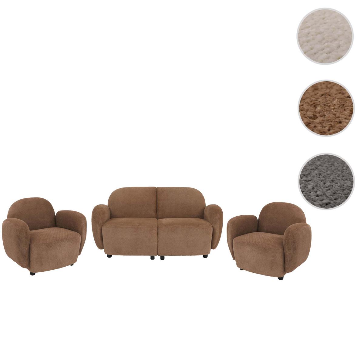 WOHNZIMMER-SET Braun - Braun, Textil (148/77/79cm) - MCW