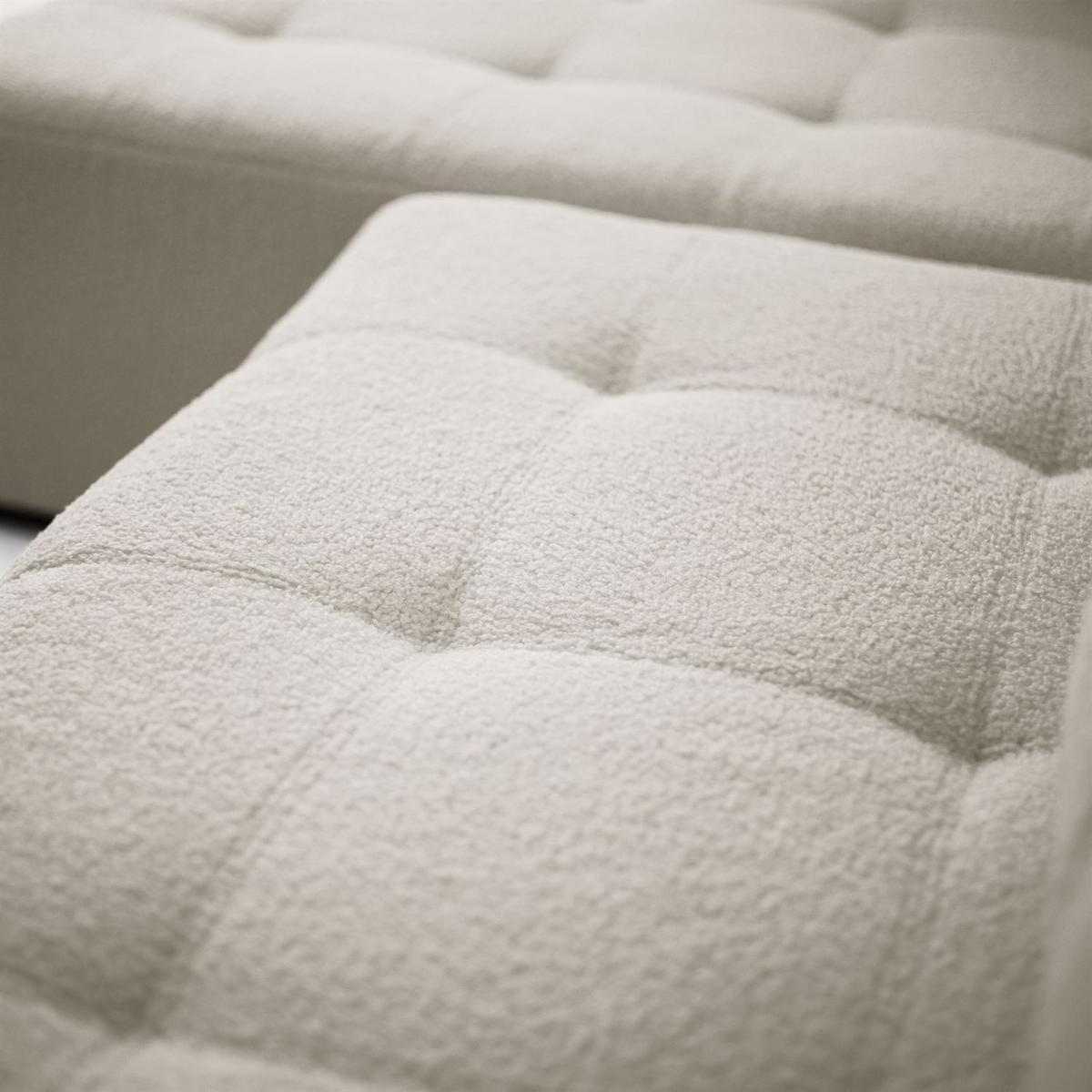 ECKSOFA ASTON mit Schlaffunktion und Bettkasten - Ecru, Textil (261/143cm) - Lookway
