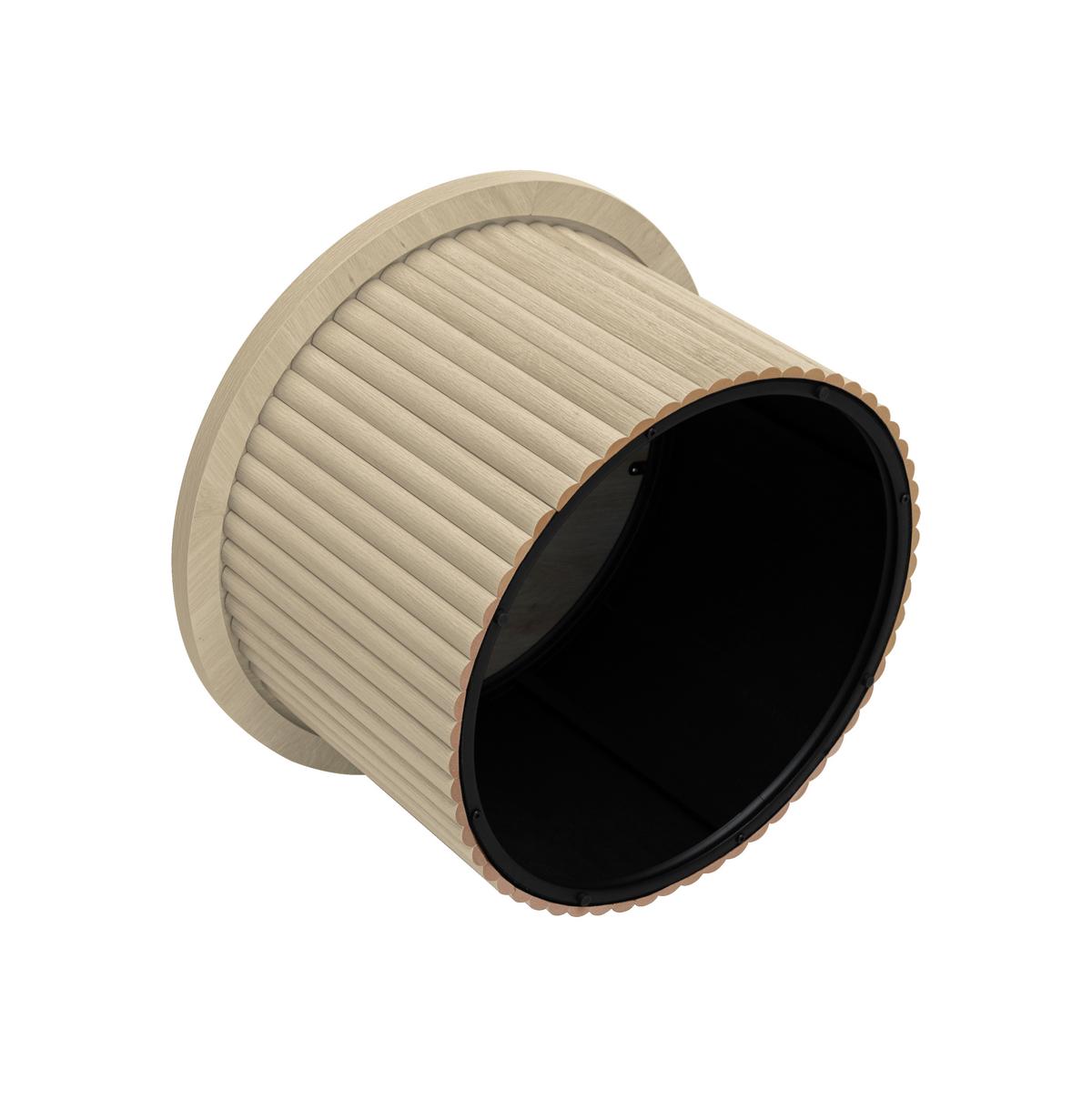COUCHTISCH SET – Rundes 2er-Set aus Holzoptik, Skandinavisches Design - Weiß, Holzwerkstoff (69/69/41cm) - Urban Meuble
