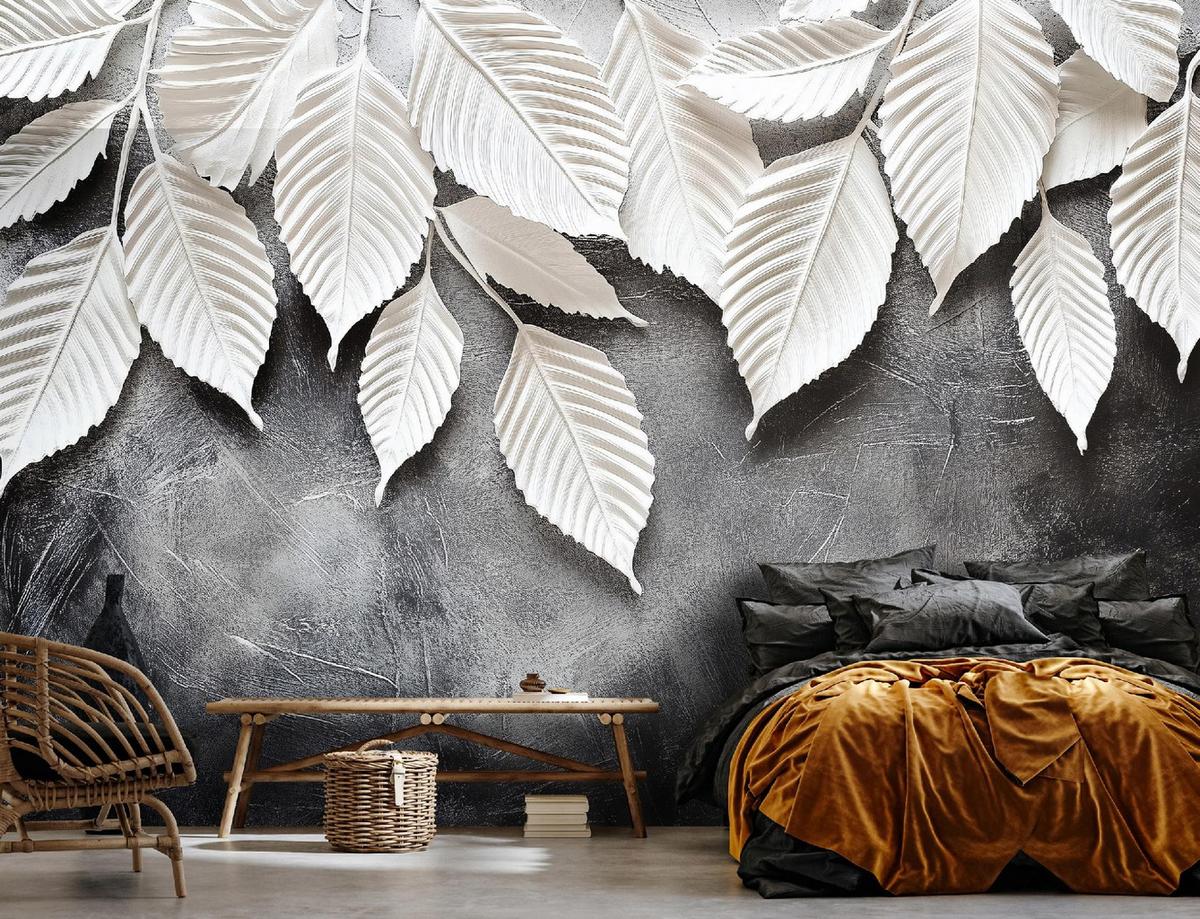 FOTOTAPETE 3D Effekt Blätter Wohnzimmer Vlies Tapete 250x175 - Multicolor, Papier (250/175cm) - Wallarena