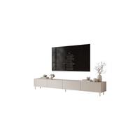 TV-SCHRANK CARMEN MATT 250/40/37 cm Kaschmir gerade Beine Gold gebürstet - Kaschmir/Goldfarben, Holzwerkstoff (250/37/40cm) - Lookway