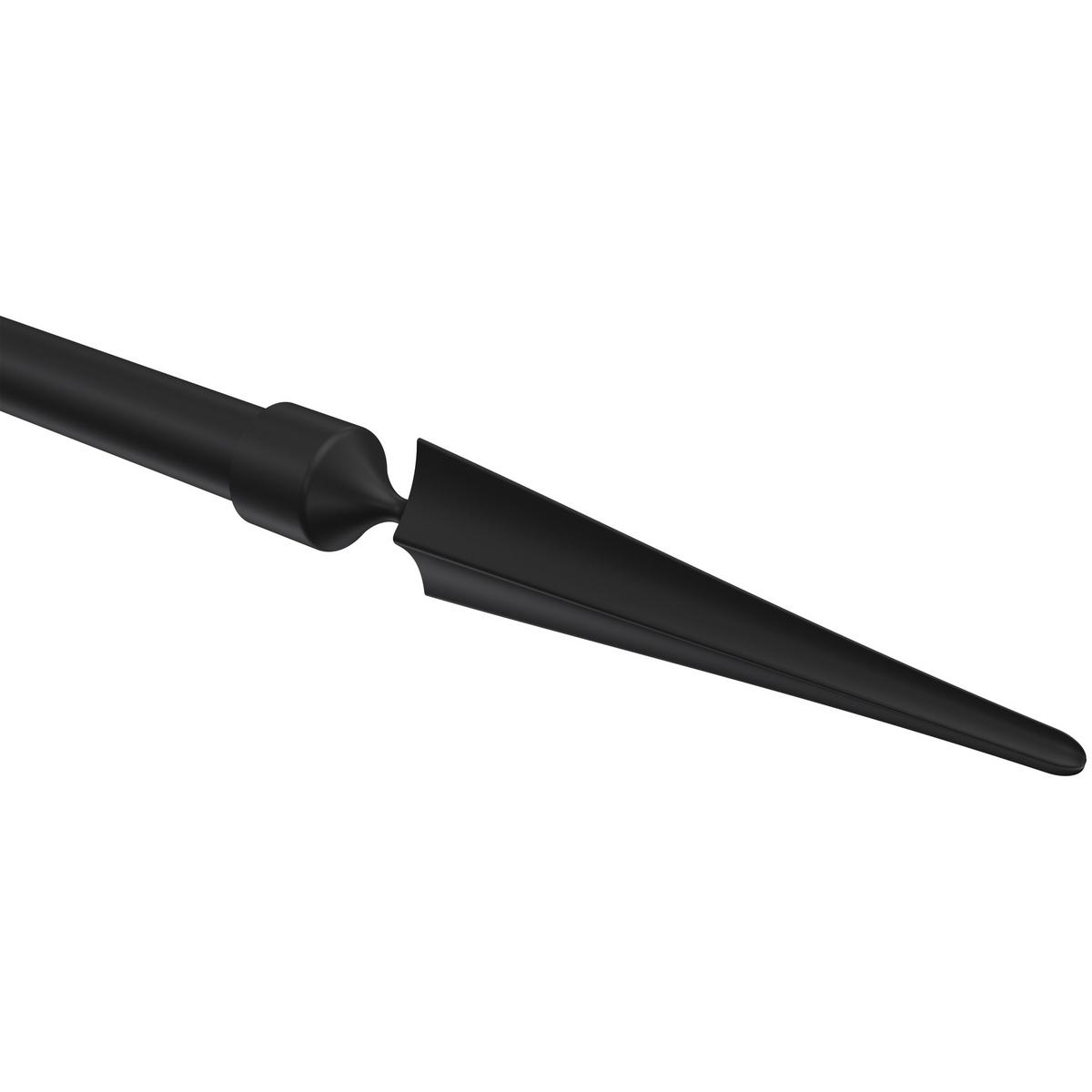 ENDSTÜCKE FÜR GARDINENSTANGEN 16 mm Ø, Lorenzo Schwarz, Packung 2 Stück - Schwarz, Metall (13.4/2.9/2.9cm) - INTERDECO