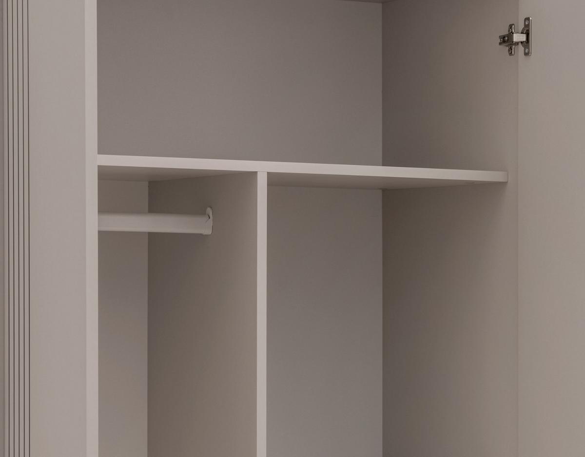 KLEIDERSCHRANK Kaschmir 2-türig 90 x 190 cm, Drehtürenschrank mit viel Stauraum - Kaschmir/Schwarz, Holzwerkstoff/Kunststoff (90/190/55cm) - Inn.Furn
