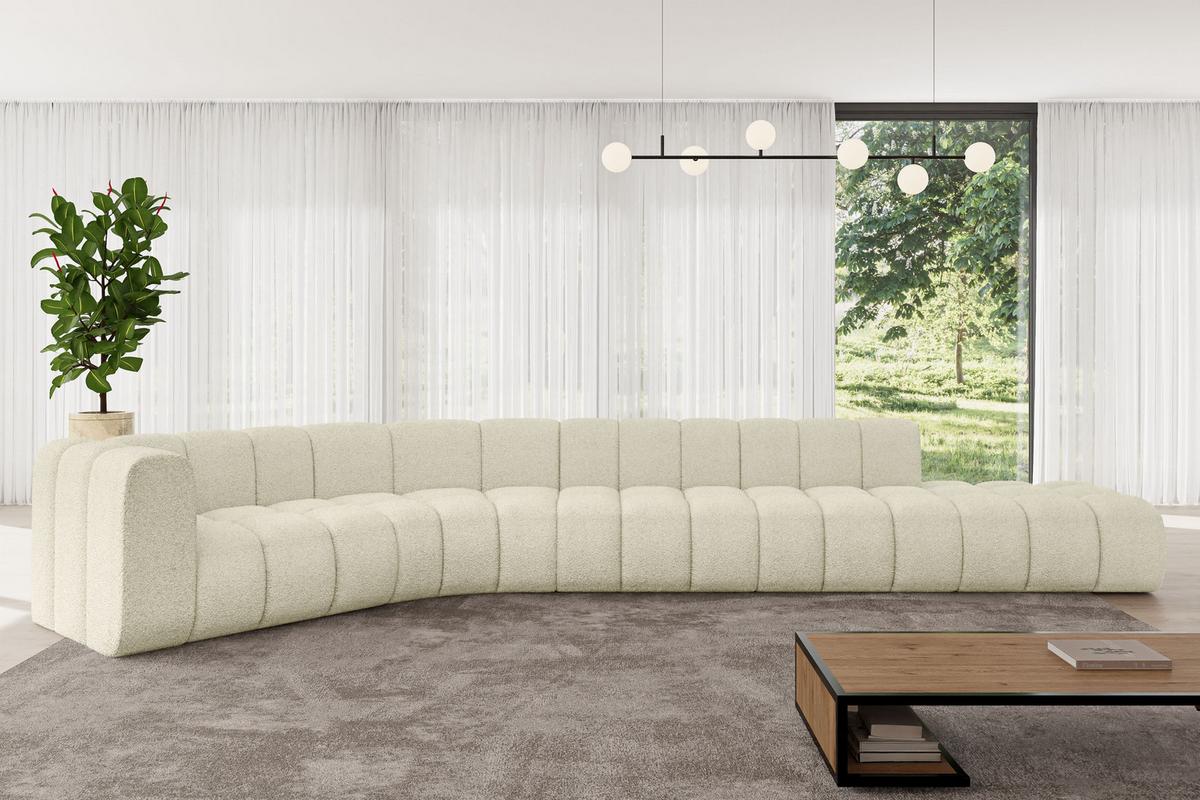 ECKSOFA modulares Sofa Tilmo-L2 - 490x194x70 cm Beige - Beige, Holzwerkstoff/Textil (490/194cm) - ALTDECOR