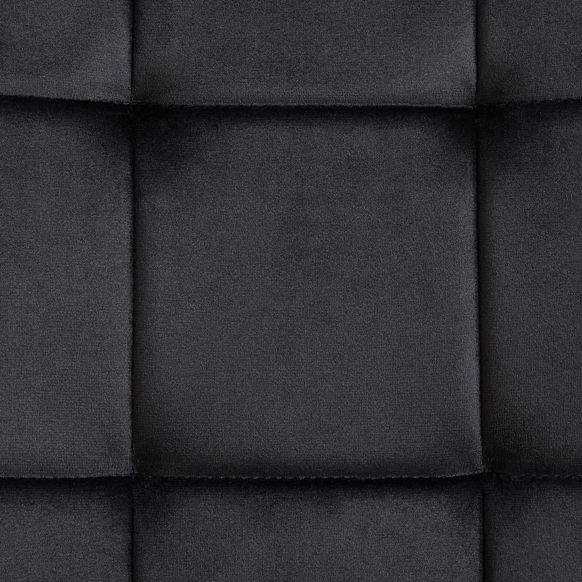ESSZIMMERSTUHL 4er Set Samtstoff Schwarz Powell - Schwarz, Textil/Metall (45/88/62cm) - Beliani