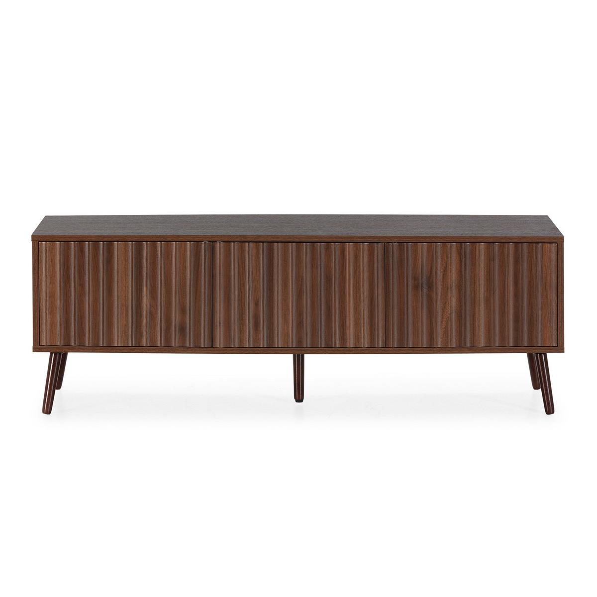 TV-ELEMENT Lluvia 3 Türen, Walnuss-Effekt - Walnussfarben, Holzwerkstoff (130/45/40cm) - VS Venta-stock