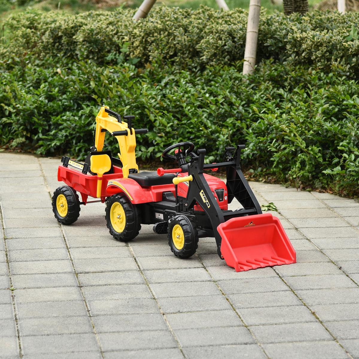KINDER RUTSCHAUTO, Rot, Stahl+ Kunststoff - Rot, Metall (42/59/179cm) - HOMCOM