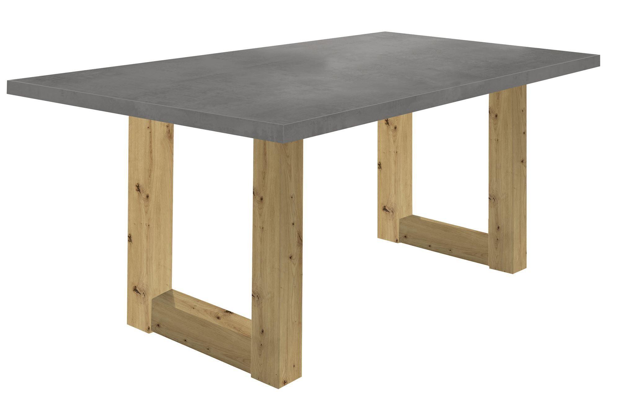 ESSZIMMERTISCH Eila 2 200 x 100 x 75 Esstisch Asteiche/Graphit - Grau, Holz (200/100/75cm) - 58aufmkessel
