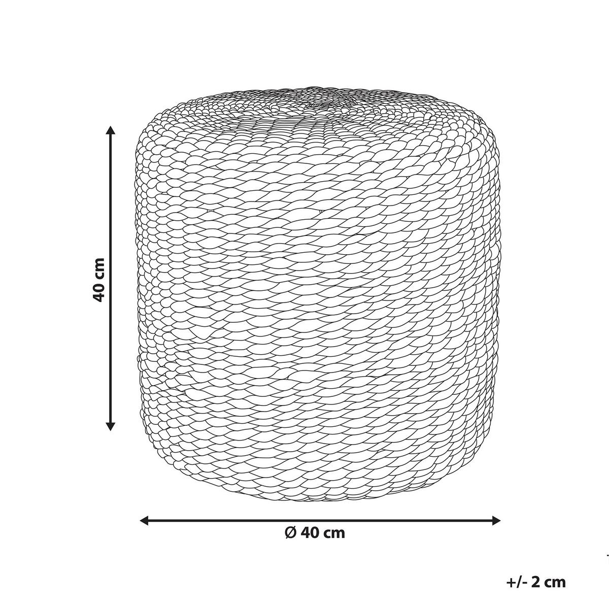POUF Naturfarben Bichir - Naturfarben, Naturmaterialien (40/40/40cm) - Beliani