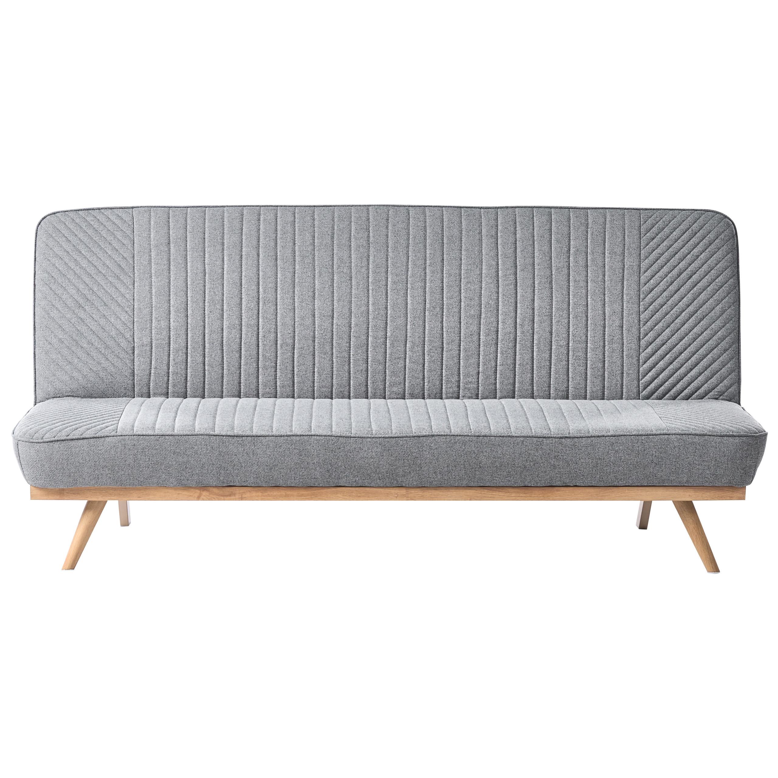 SCHLAFSOFA 191/108 cm Dunkelgrau Kalfafel - Dunkelgrau/Braun, Textil (191/84/73cm) - Beliani