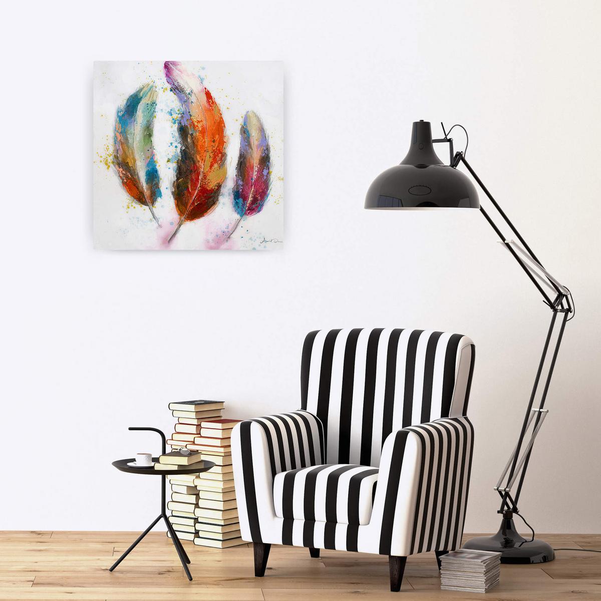 ÖLGEMÄLDE 60/60 cm - Blau/Gelb, Holz/Textil (60/60cm) - KUNSTLOFT