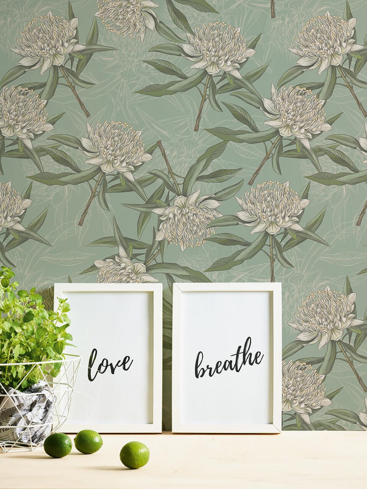 VLIESTAPETE Grün 53/1005 cm - Türkis, Textil (53/1cm) - KUNSTLOFT