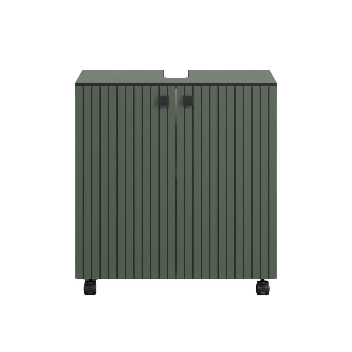 WASCHBECKENUNTERSCHRANK PureBliss Grün - Grün, Holzwerkstoff (60/64/42cm) - Trendteam