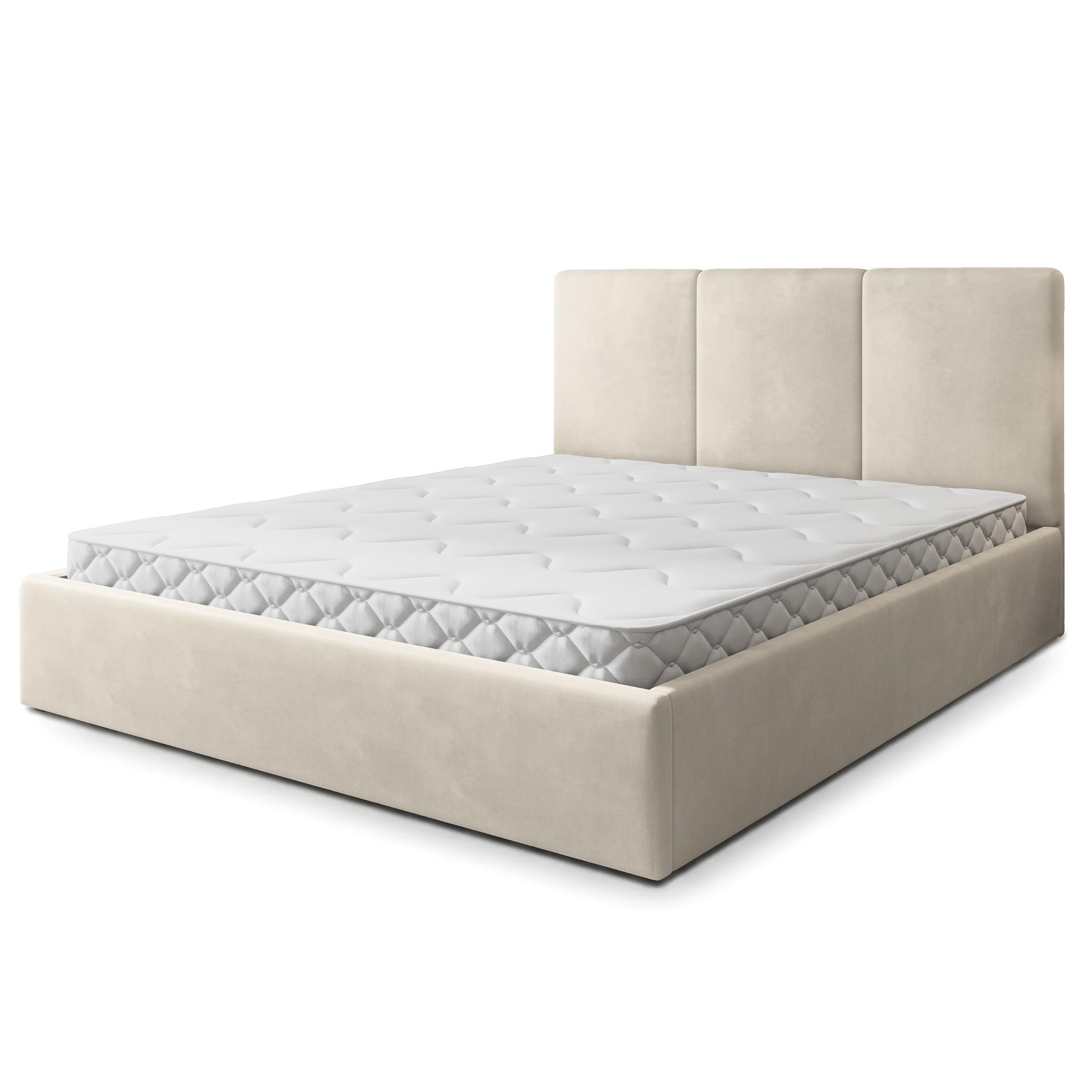 POLSTERBETT AZURI 140x200 cm mit Bettkästen - Beige - Beige, Holz (140/200cm) - MASSENO
