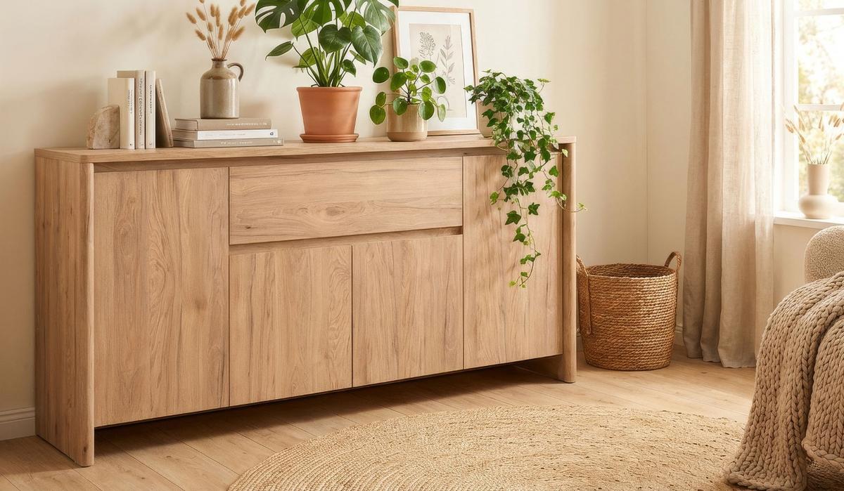 SIDEBOARD Hickory Walnuss 164 x 85 cm, Kommode mit viel Stauraum - Walnussfarben, Holzwerkstoff (164/85/40cm) - Furn.Design