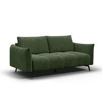 SOFA AERA 2,5-Sitzer, dunkelgrün - Dunkelgrün/Schwarz, Holz/Textil (187/89/96cm) - Wozimo