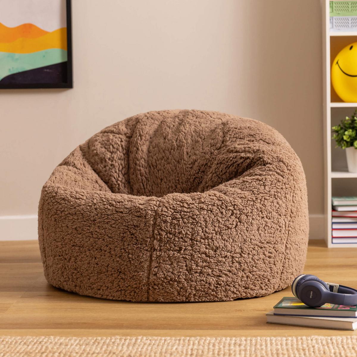 KINDERSITZSACK Kingston Fleece - Mokka, Textil (80/45/80cm) - icon