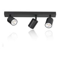 DECKENSTRAHLER Glanz 3-flammig 42/6/10 cm - Schwarz, Metall (42/6/10cm) - Nettlife