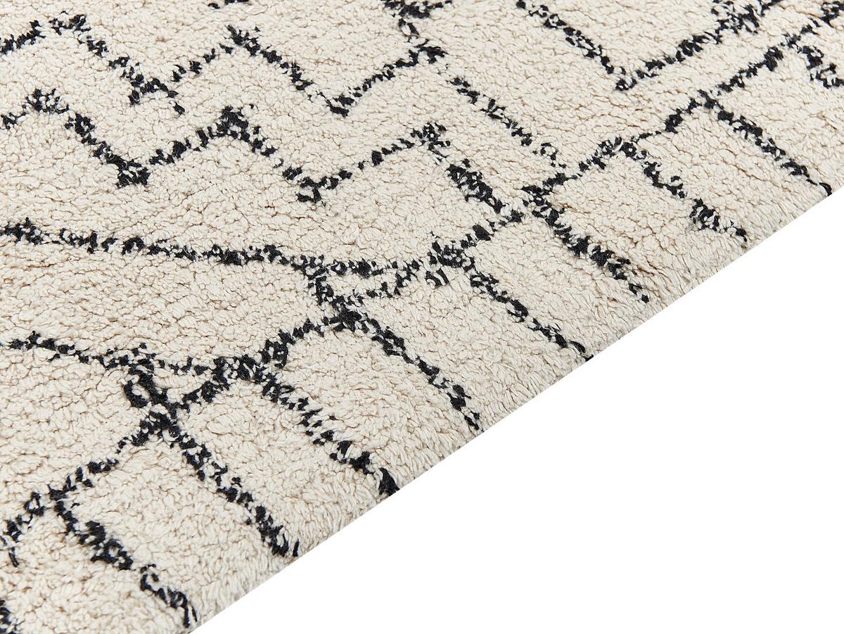 KURZFLOR-TEPPICH Zeyne 200/140 cm - Beige, Textil (140/200cm) - Beliani