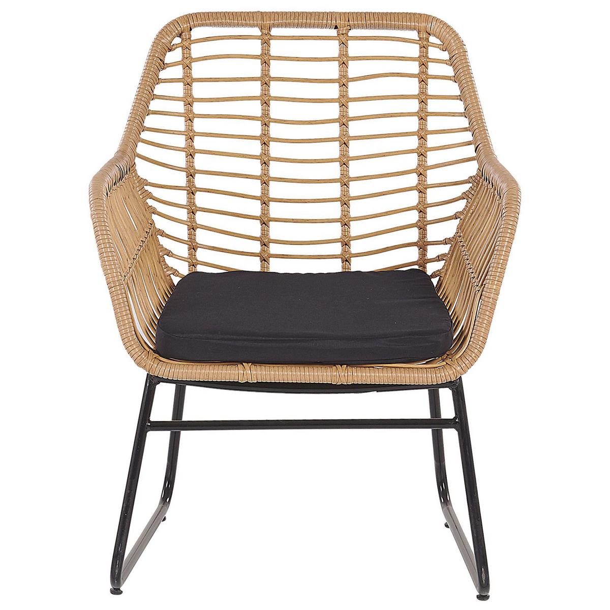 LOUNGE-SET 4-sitzer Rattan Beige Minori - Beige, Kunststoff - Beliani