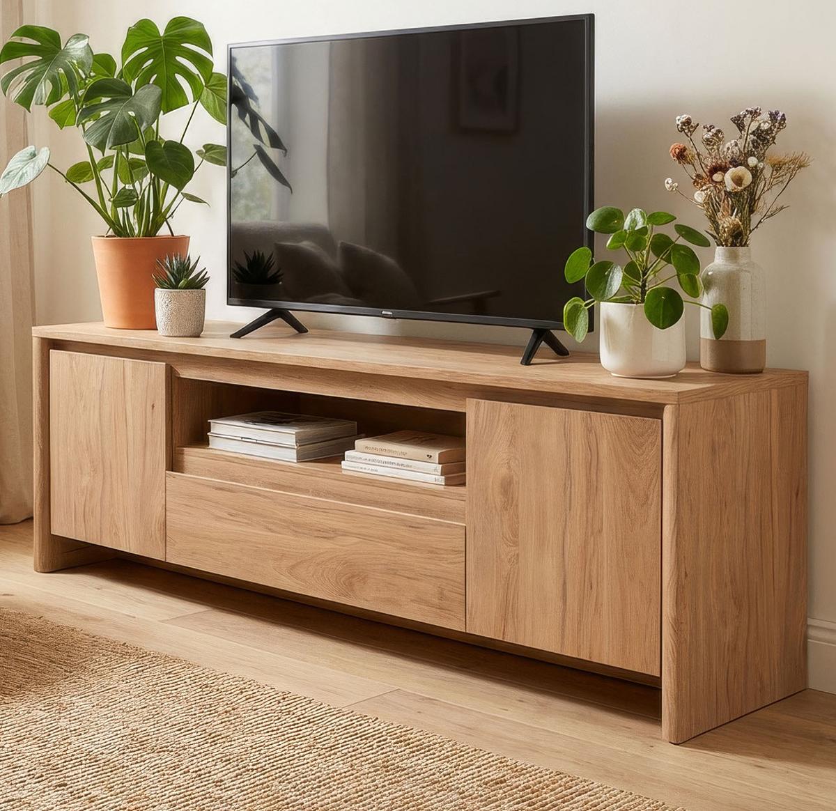 TV-LOWBOARD Hickory Walnuss 164 x 59 cm, TV Unterteil in modernem Design - Walnussfarben, Holzwerkstoff (163.5/59/40cm) - Furn.Design