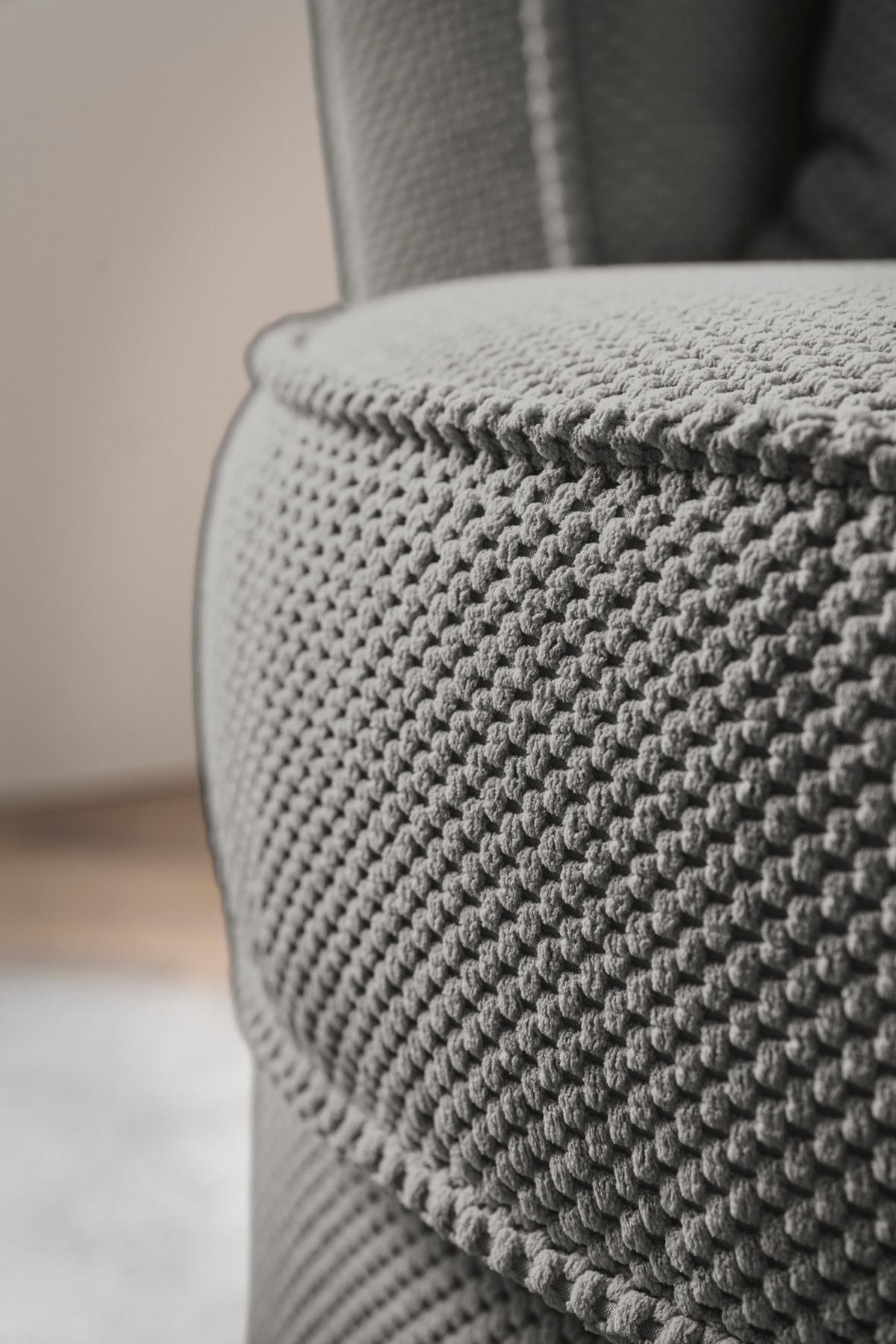 DREHSESSEL grau Web-Velours, Sessel 360° drehbar inklusive Kissen - Grau, Kunststoff/Textil (95/77/95cm)