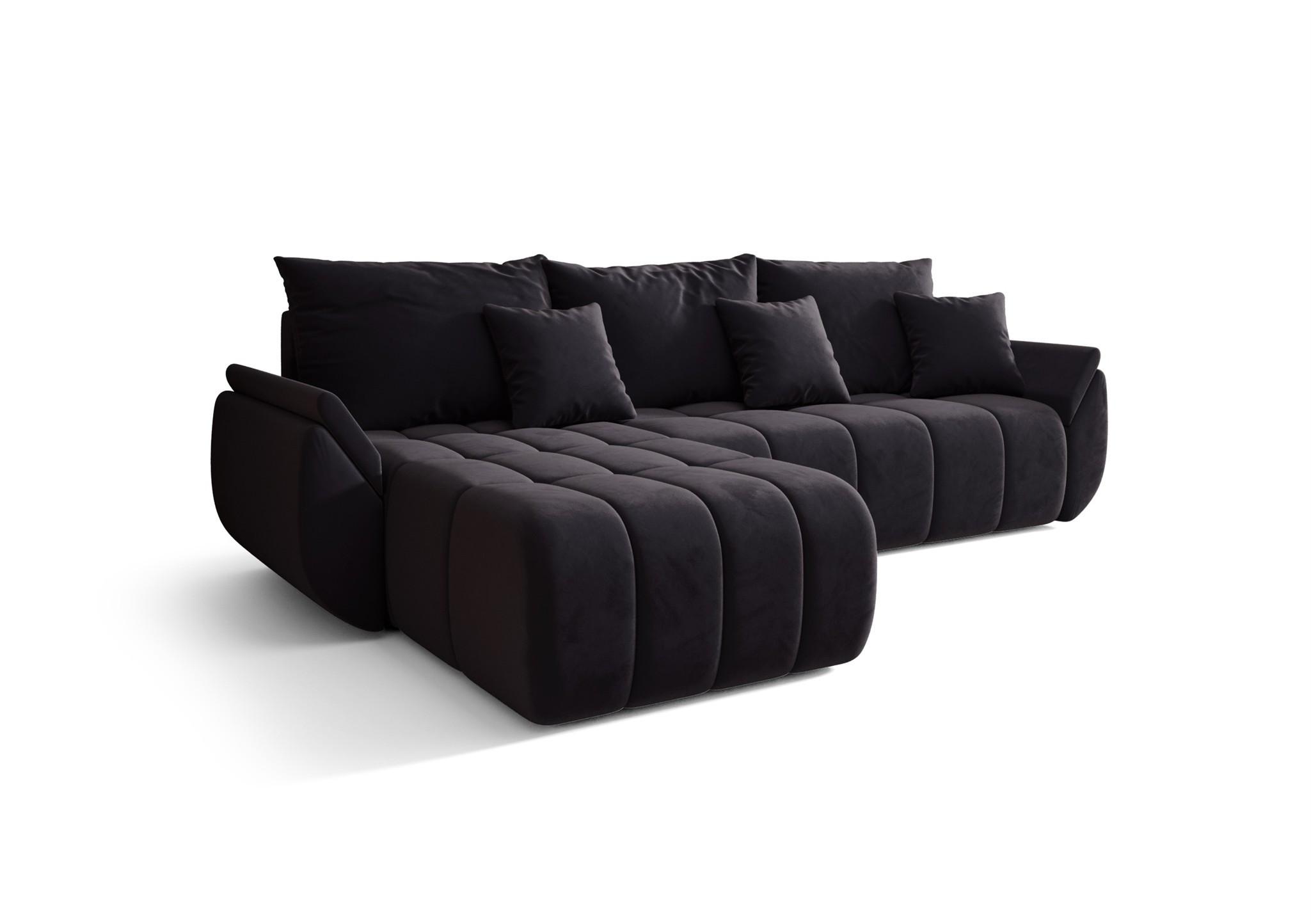 ECKSOFA Louise - Anthrazit, Holzwerkstoff/Textil (185/280cm) - Fun Möbel