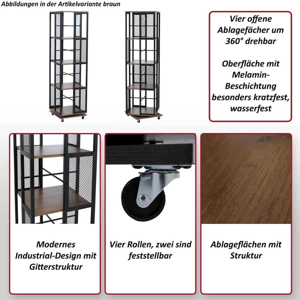 BÜCHERREGAL Dunkelbraun - Dunkelbraun, Holz (40/147/40cm) - MCW