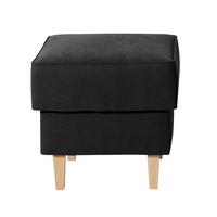 HOCKER Karlen Bezug Veloursstoff Buche natur / schwarz - Buchefarben/Schwarz, Kunststoff (53/45/53cm) - 58aufmkessel