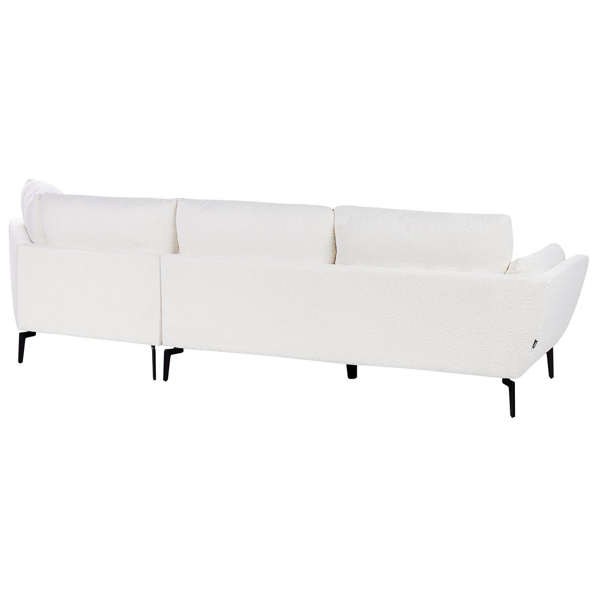 3-SITZER-SOFA Bouclé Weiß Kansseli - Weiß, Textil (341/70/115cm) - Beliani