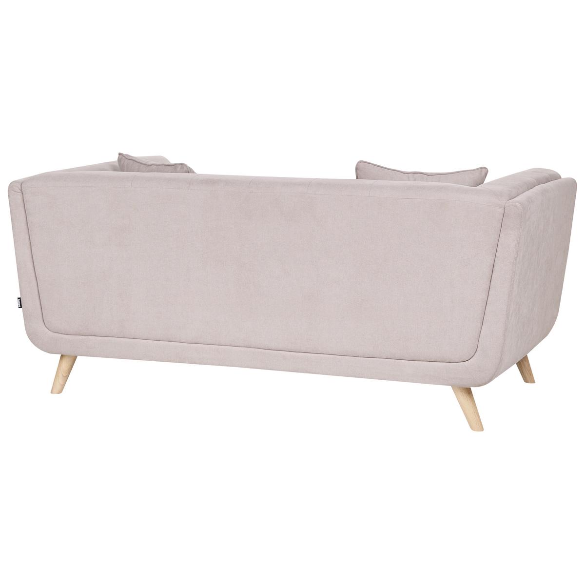 2-SITZER-SOFA Stoff Taupe Habo - Hellbraun, Textil (176/78/72cm) - Beliani
