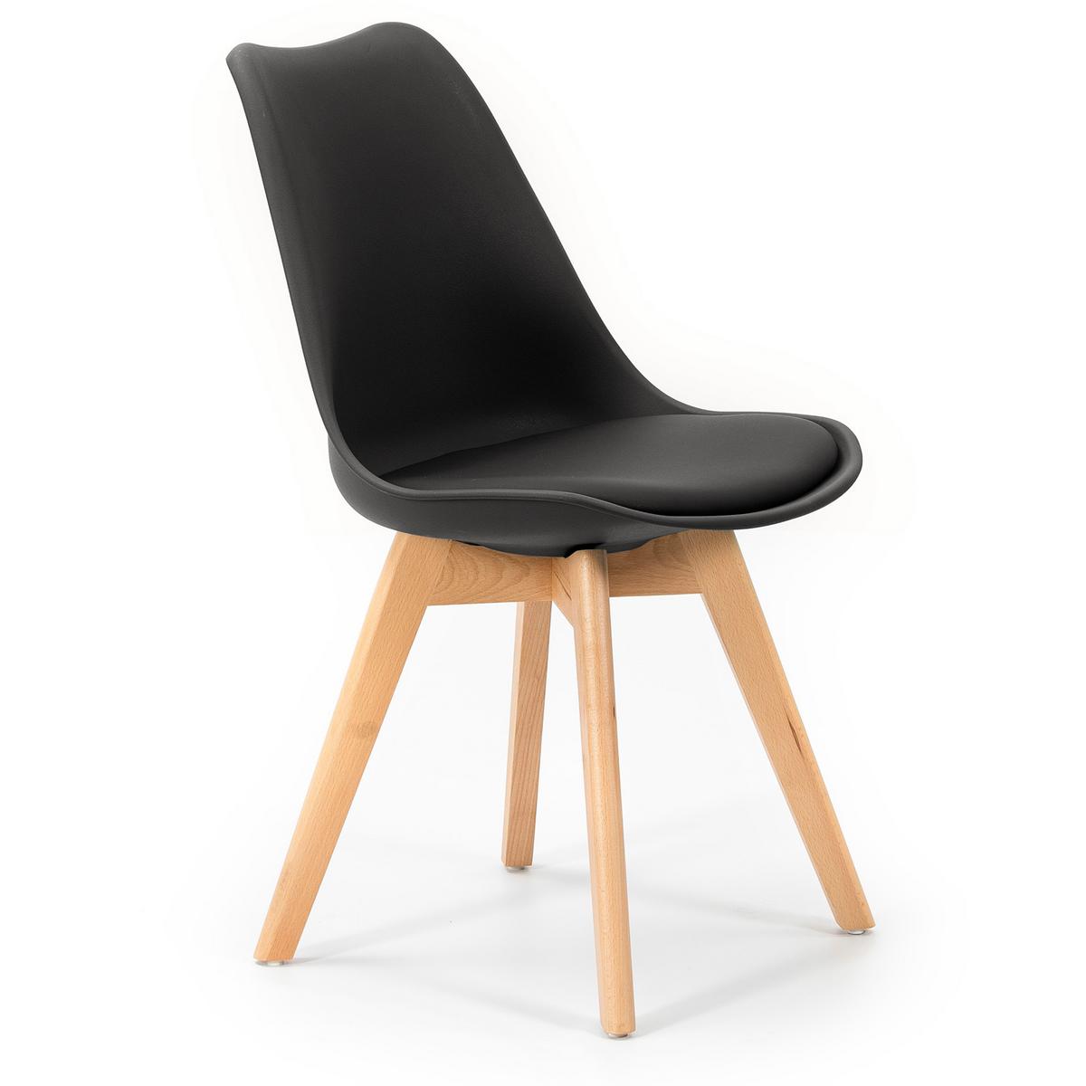 STUHL 2er-Set Klara Schwarz - Schwarz, Holz/Kunststoff (49/82/53cm) - VS Venta-stock