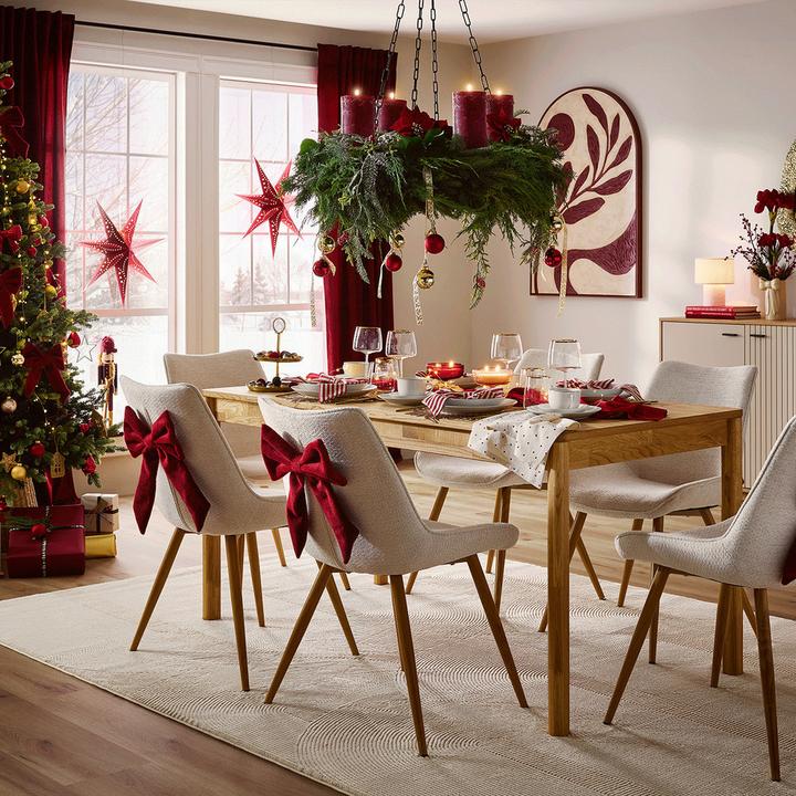 Burgundy Bow Speisezimmer – Festlich & Gemütlich