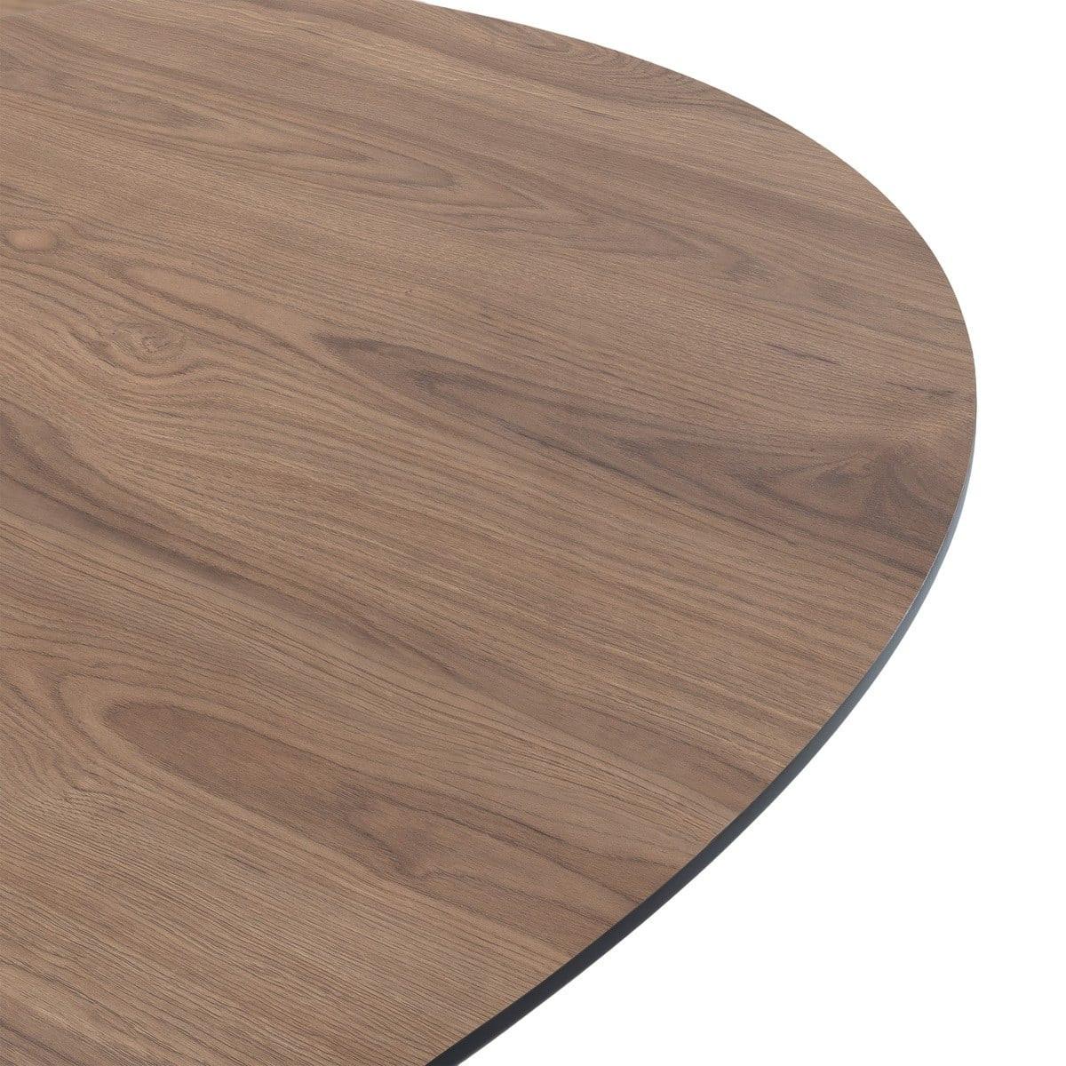 ESSTISCH mit Metallbeinen 120/76/120 cm - Nussbaumfarben, Holzwerkstoff (126/120/76cm) - Calicosy