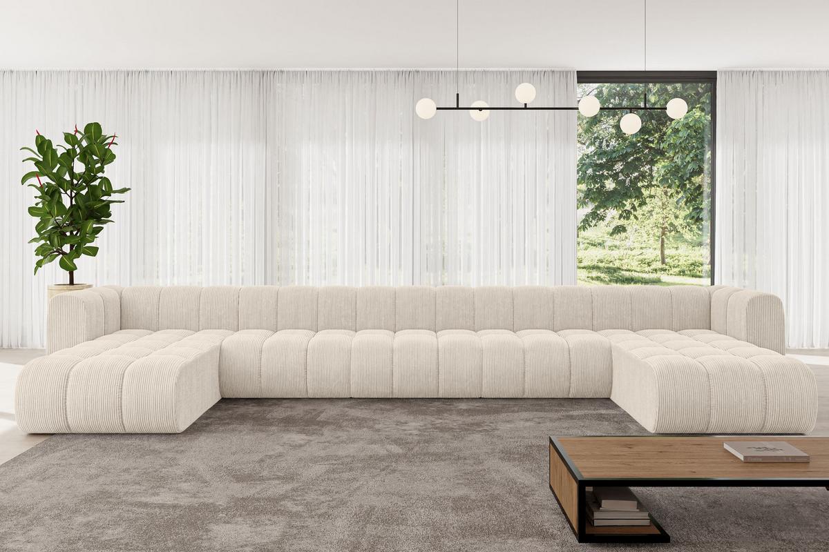 WOHNLANDSCHAFT modulares Sofa Joren-U3 - 501x177x70 cm Beige - Beige, Holzwerkstoff/Textil (501/70/177cm) - ALTDECOR