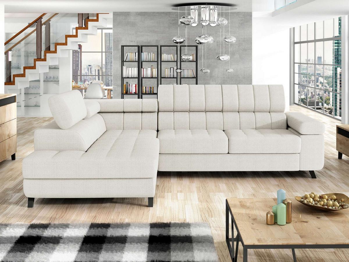ECKSOFA Nord, Seite: Links - Schwarz/Cappuccino, Holz/Textil (264/203cm) - MIRJAN24