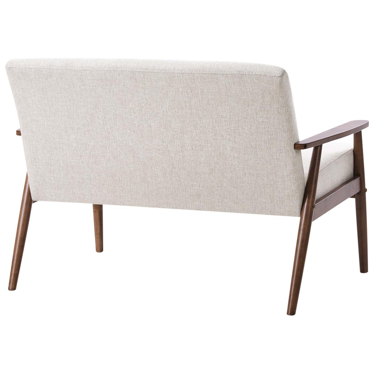2-SITZER-SOFA Stoff Dunkelbraun/Grau Esrum - Dunkelbraun, Textil (111/79/72cm) - Beliani
