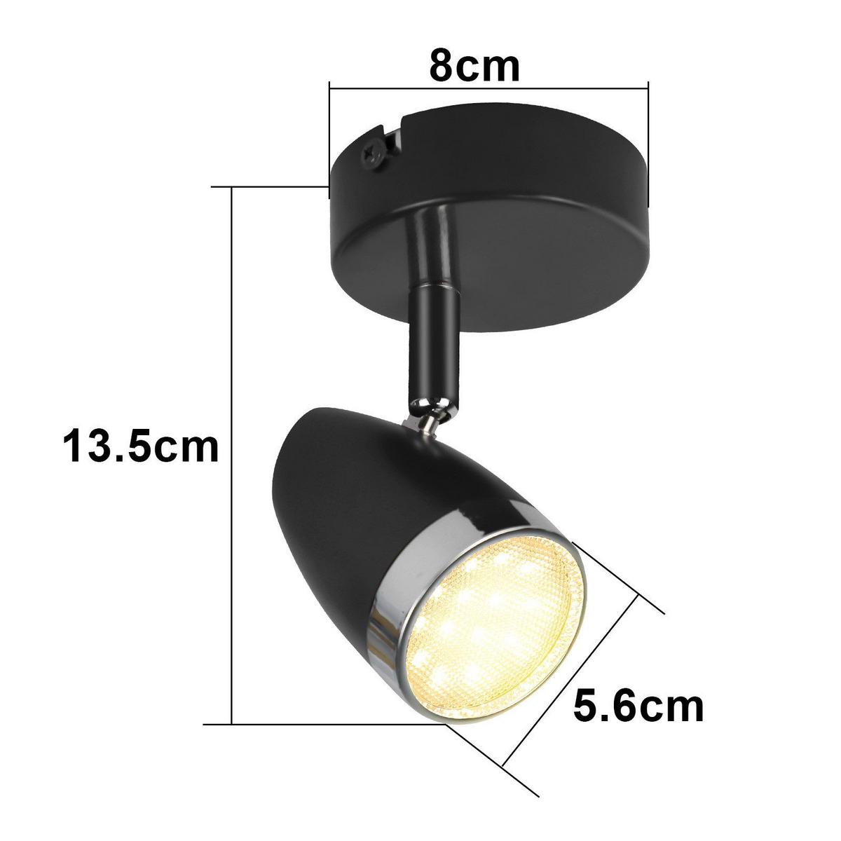 LED-DECKENSTRAHLER Lentz 8/13.5/5.6cm - Dunkelgrau, Metall (8/13.5/5.6cm) - Nettlife