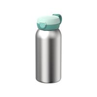 EDELSTAHL-TRINKFLASCHE MIT KLAPPDECKEL Campus Cool Mint 600 ml - Mintgrün, Kunststoff/Metall (0.6L) - Mepal