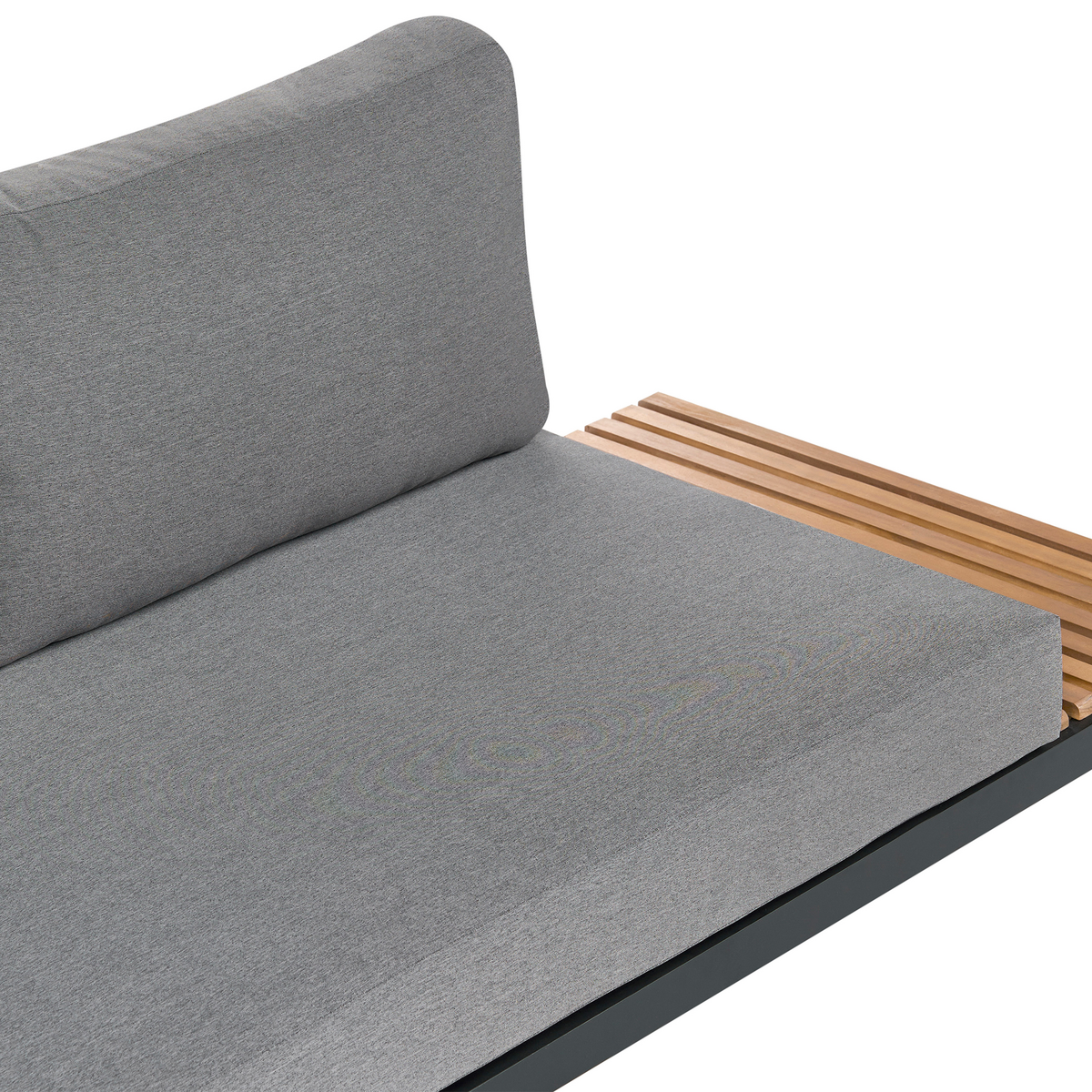 GARTENSOFA 2-Sitzer Akazienholz Dunkelgrau Fivizzano - Dunkelgrau/Braun, Holz (195/78/73cm) - Beliani