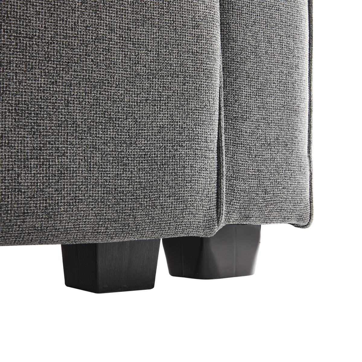 4-SITZER-SOFA Mit Leinenarmlehnen Und 4 Kissen Grau 264/83/87 cm - Grau, Holzwerkstoff/Metall (83/87/264cm) - Urban Meuble